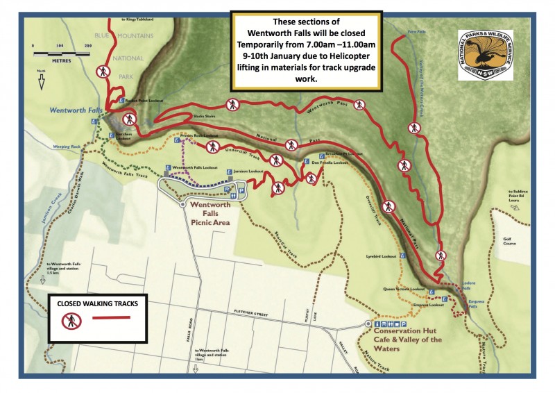 Wentworth Falls Track Temporary Closures 9-10th January 2013.jpg