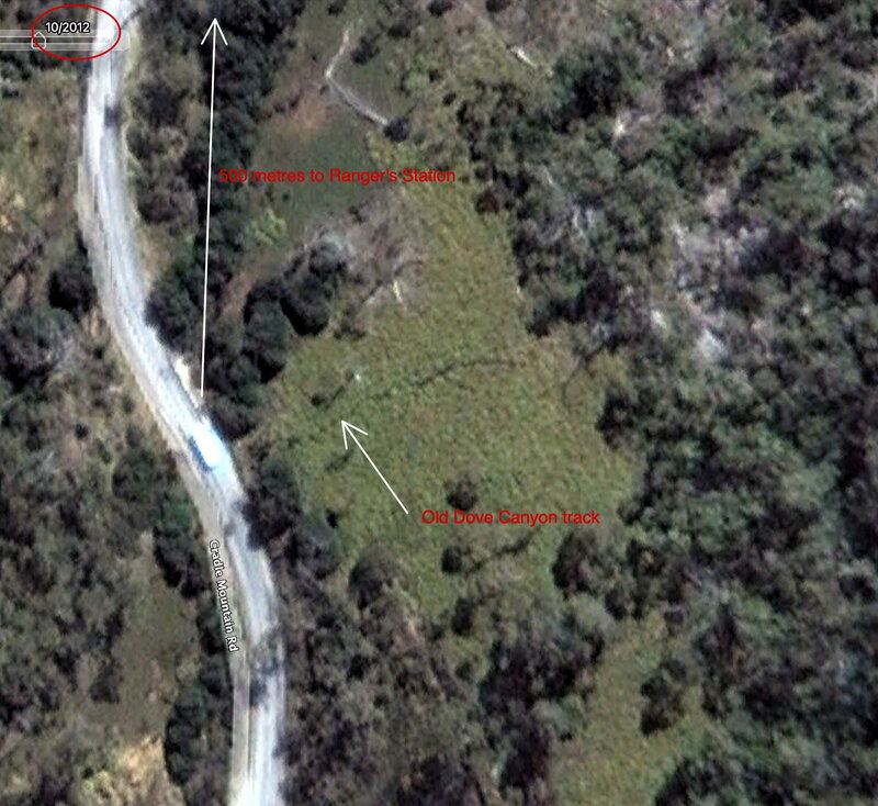 Old Dove Canyon track start 2012.jpg
